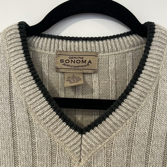 Men’s V Neck Sweater Genuine Sonoma Jean Company - Picture 3 of 4